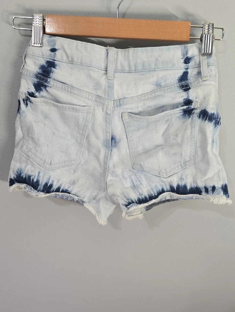 GAP Jean Shorts Girls Size Two-tone Tie Dye Tie-dye Tiedye Frayed-hem